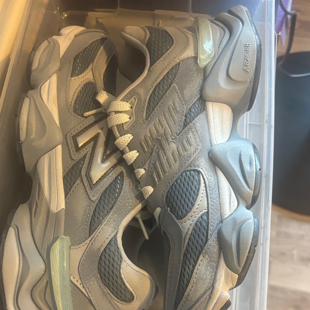 New Balance Gray and White Athletic Shoes